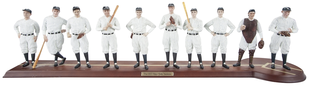 1927 New York Yankees Team Figurine Display (10 players)
